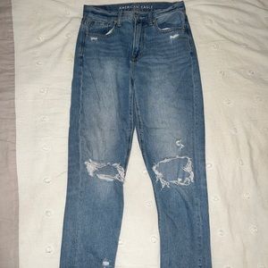 Distressed American Eagle Mom Jeans